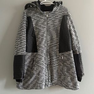 NWOT Lily Morgan jacket size 1X plus size faux leather details